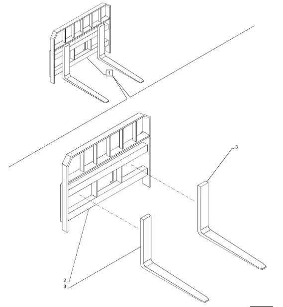51617371 - Вилы паллетные для Минипогрузчика, 1200мм