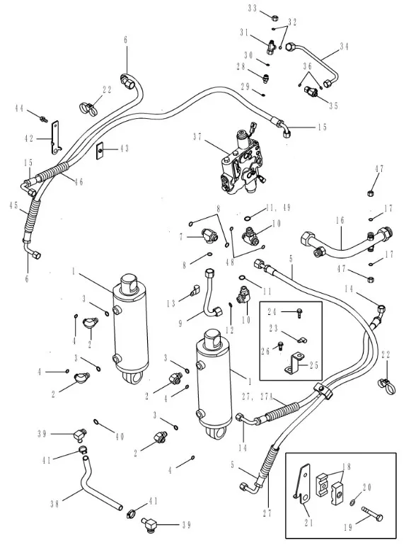 87455805 - Фиттинг гидравлического шланга T8/Mg.